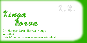 kinga morva business card